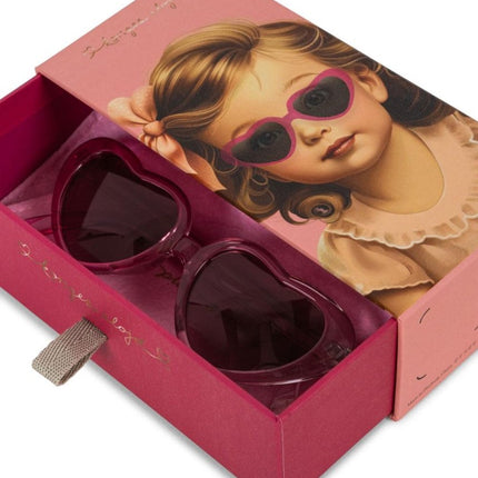 Konges Slojd Baby Zonnebril Heart Pink Multi - Babywinkel - 5715681070833