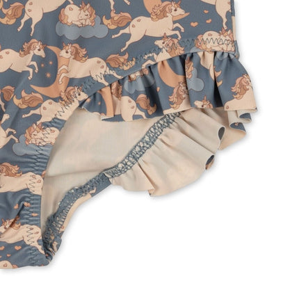 Konges Slojd Badpak Kind Ls Frill Unicorn Blue - Konges Slojd - Babywinkel - 5715404026994