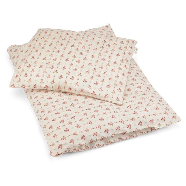 Konges Slojd Dekbedovertrek Baby Vintage Floral Red 70x100cm - Konges Slojd - Babywinkel - 5712982875655