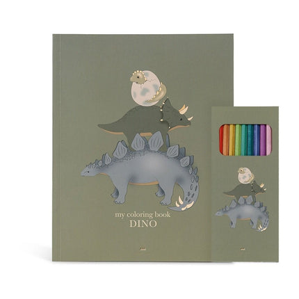 Konges Slojd Kleurboek met Potloodjes Dino - Konges Slojd - Babywinkel - 5715404342094