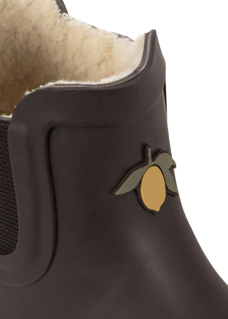 Konges Slojd Regenlaarsjes Lemon Lowchocolate Brown - Konges Slojd - Babywinkel - 5715404261609
