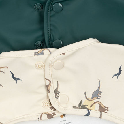 Konges Slojd Slabbetje Lange Mouwen Kubi/Rain Forest 2St koop je bij Babywinkel