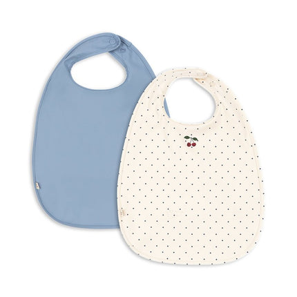 Konges Slojd Slabbetje Navy Dot Rain Washed 2St koop je bij Babywinkel