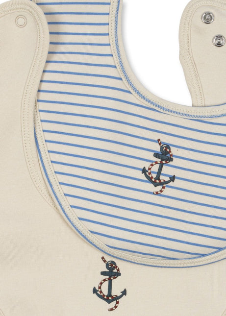 Konges Slojd Slabbetje Stripe Provence Mix 2St koop je bij Babywinkel