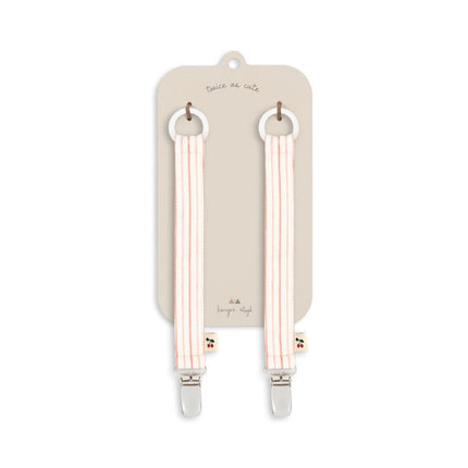 Konges Slojd Speenkoord Stripie Petite Rose 2St koop je bij Babywinkel