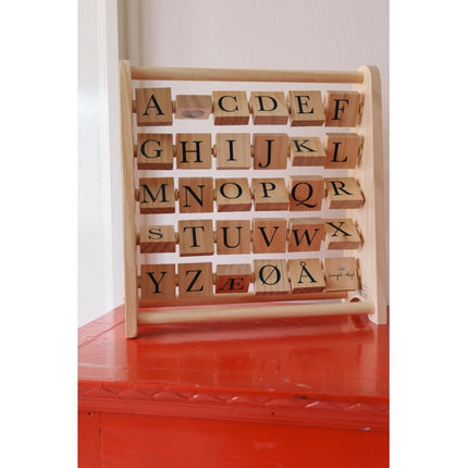 Konges Slojd Telraam Abc Wooden Block Frame Multi - Konges Slojd - Babywinkel - 5715404132930
