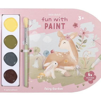LD Verfboek Fairy Garden 30 bladzijdes inclusief verf en kwast koop je bij Babywinkel