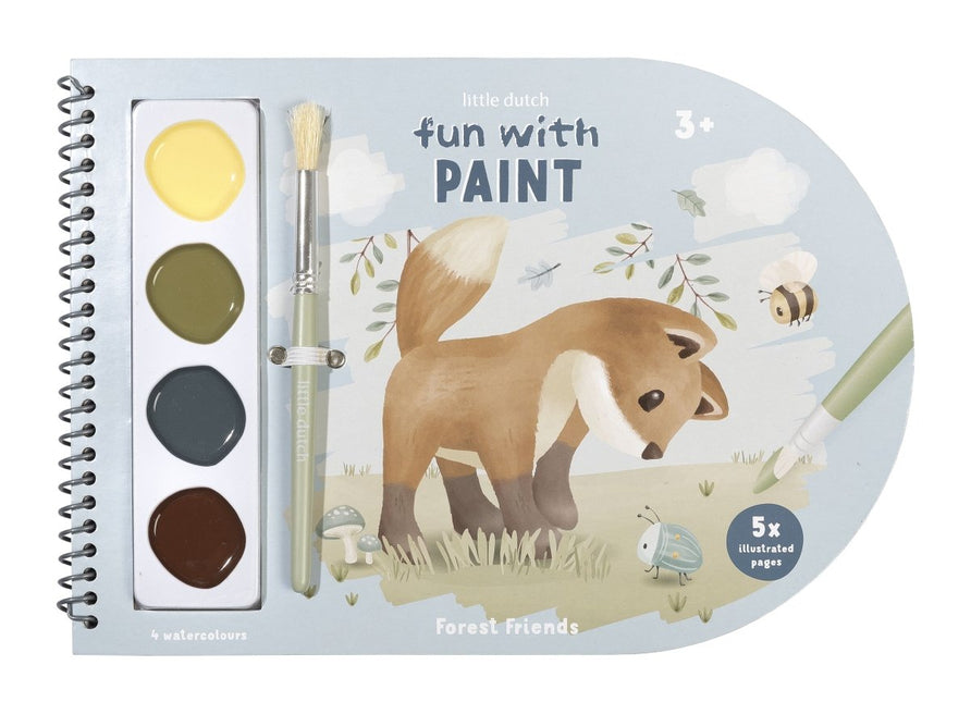 LD Verfboek Forest Friends 30 bladzijdes inclusief verf en kwast koop je bij Babywinkel