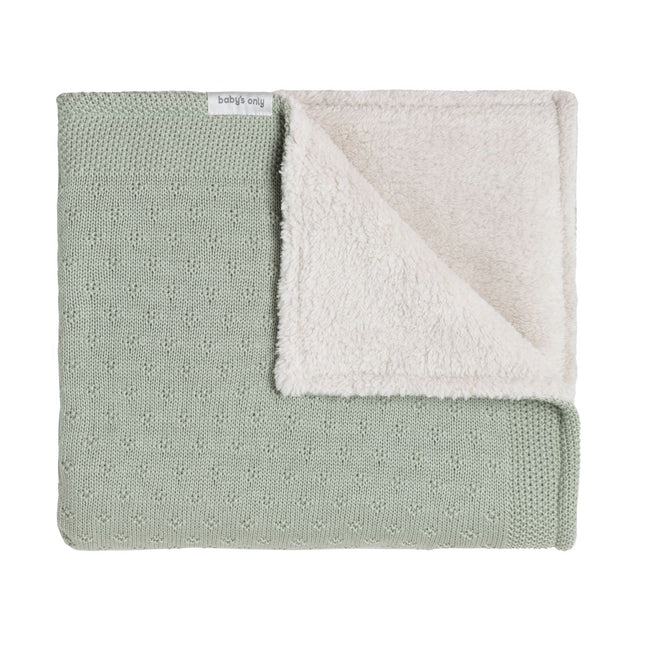 Ledikantdeken teddy Mood laurel green - Babywinkel - 8721052102932