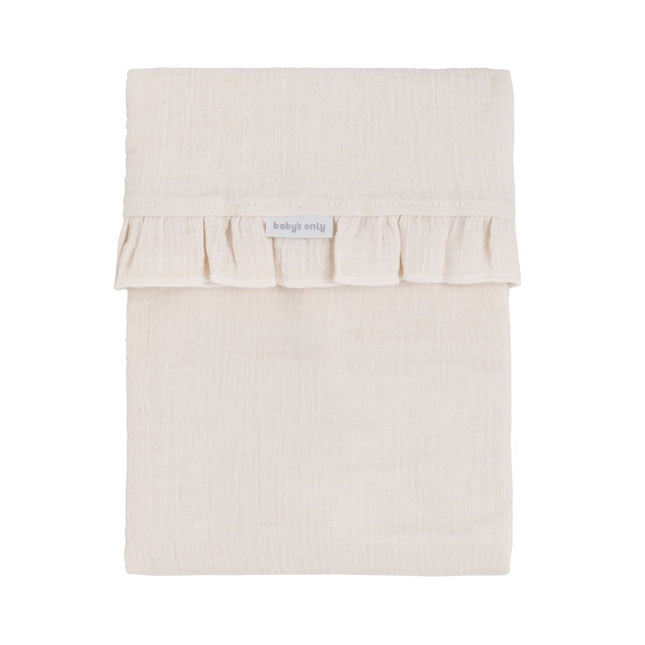 Ledikantlaken Calm warm linen - met ruffle 120x150 cm - Babywinkel - 8721052103557