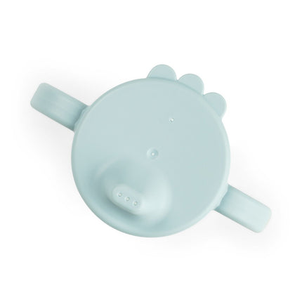 Leerbeker met tuit en handvatten Tiny farm Blue koop je bij Babywinkel