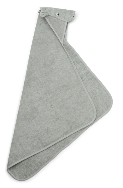 Liewood Badcape Baby Albert Hippo Dove Blue koop je bij Babywinkel