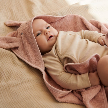 Liewood Badcape Baby Albert Rabbit Rose - Liewood - Babywinkel - 5713370969642
