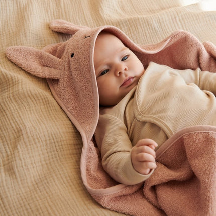 Liewood Badcape Baby Albert Rabbit Rose - Liewood - Babywinkel - 5713370969642