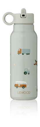 Liewood Drinkbeker Falk Vehicles/Dove Blue 350Ml - Liewood - Babywinkel - 5715493448707