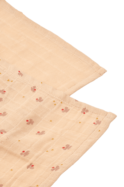 Liewood Hydrofiele Doek Lewis Mini Butterflt/ Apple Blossom 2St koop je bij Babywinkel