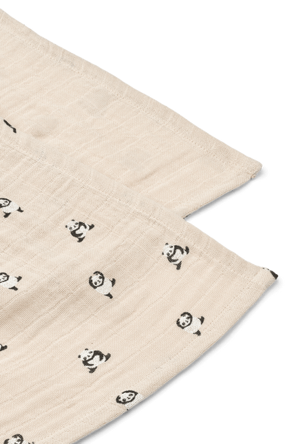 Liewood Hydrofiele Doek Lewis Mini Panda/ Sandy 2St koop je bij Babywinkel