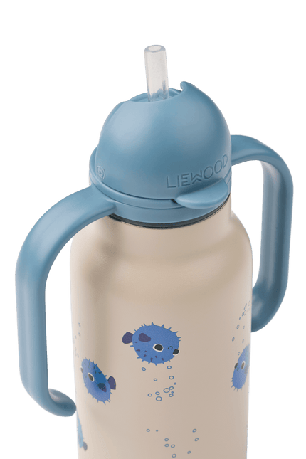 Liewood Kimmie Waterfles Pufferfish / Sandy 250ml koop je bij Babywinkel