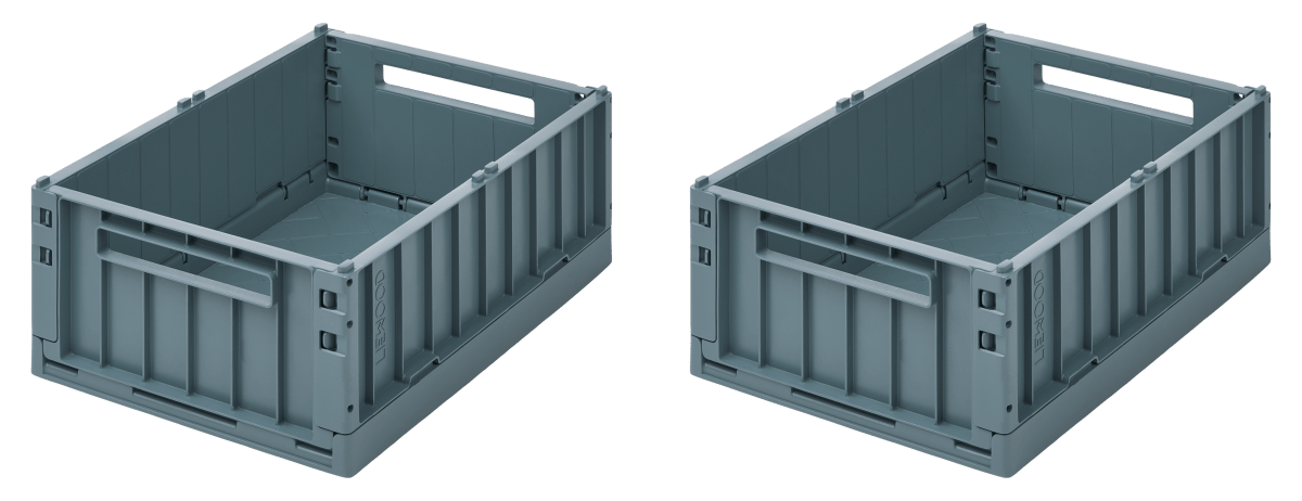 Liewood Opbergbakjes Weston Whale Blue M 2St koop je bij Babywinkel