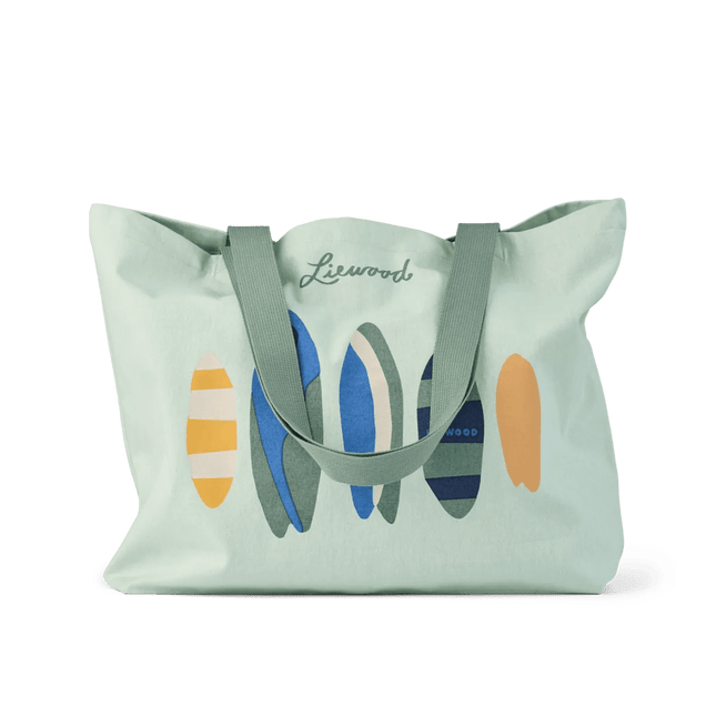 Liewood Totebag Boards / Light Peppermint koop je bij Babywinkel