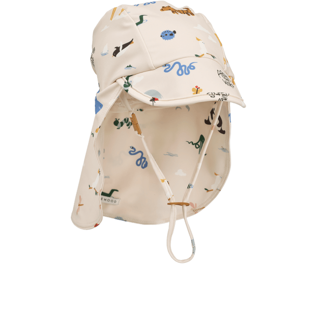 Liewood Zonnehoedje Baby Cecilia Around The World/Sandy koop je bij Babywinkel