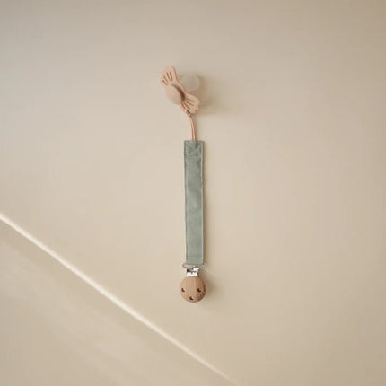 Linen Pacifier Clip 2 - Pack - Mushie - Babywinkel - 840355800630
