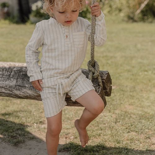 Little Dutch Baby Broekje Kort Forest Green Stripe - Babywinkel - 8721122576977
