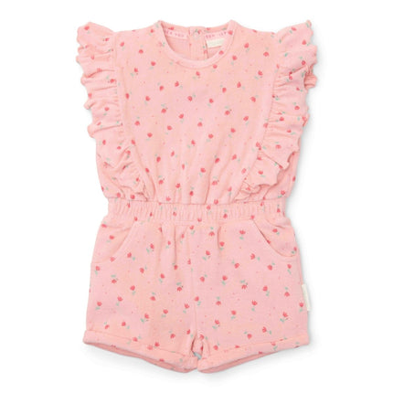 Little Dutch Baby Jumpsuit Sunny Flowers Blush Pink - Babywinkel - 8721122575406