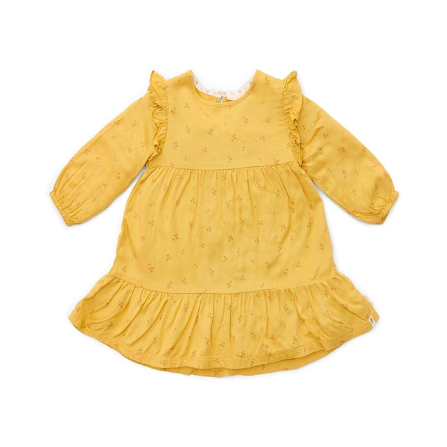 Little Dutch Baby Jurkje Lange Mouwen Warm Yellow Blooming Flower - Little Dutch - Babywinkel - 8720986875967