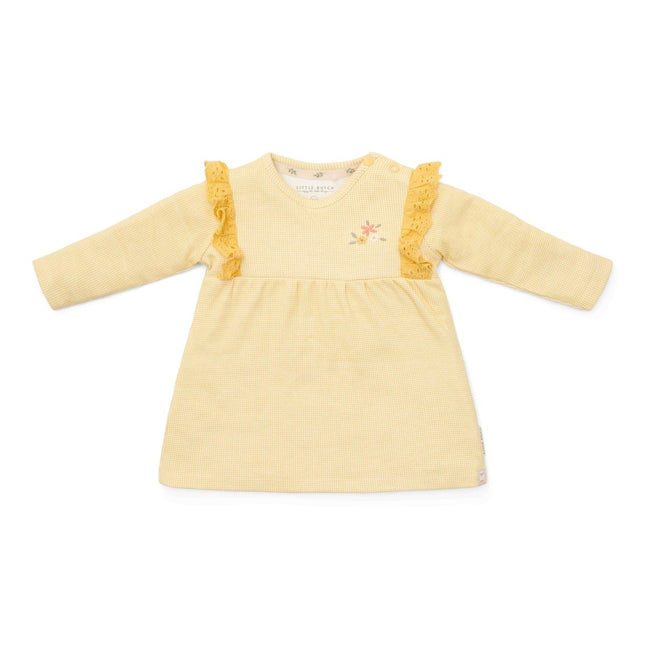 Little Dutch Baby Jurkje Warm Yellow Check Lange Mouw - Little Dutch - Babywinkel - 8720986874014