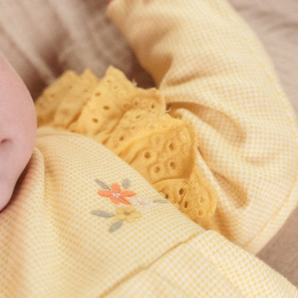 Little Dutch Baby Jurkje Warm Yellow Check Lange Mouw - Little Dutch - Babywinkel - 8720986874014