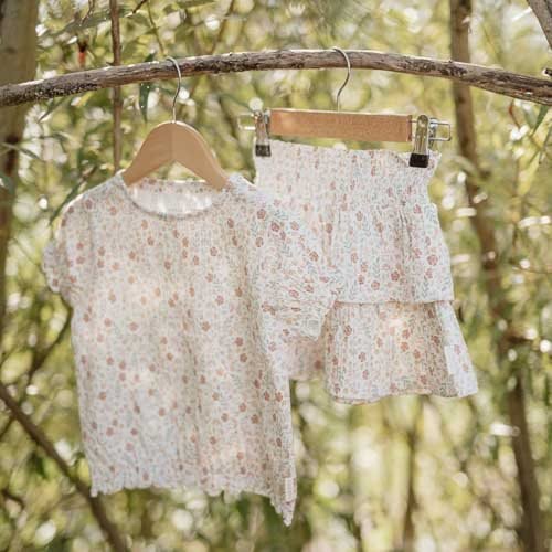 Little Dutch Baby Shirt Korte Mouw Bloemen - Babywinkel - 8721122577363