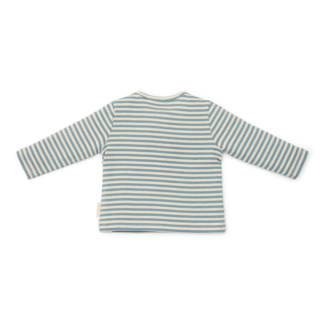 Little Dutch Baby Shirt Lange Mouw Stone Blue Stripe - Babywinkel - 8721122571859