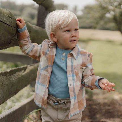 Little Dutch Baby Shirt Lange Mouwen Wafel Ice Blue - Little Dutch - Babywinkel - 8720986876346