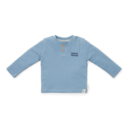 Little Dutch Baby Shirt Lange Mouwen Wafel Ice Blue - Little Dutch - Babywinkel - 8720986876346
