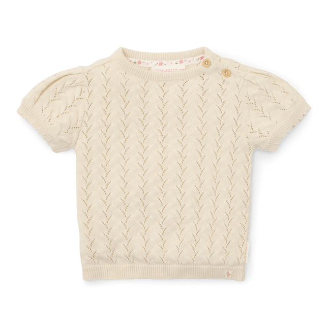 Little Dutch Baby Trui Creme Korte Mouw Gebreid - Babywinkel - 8721122577844