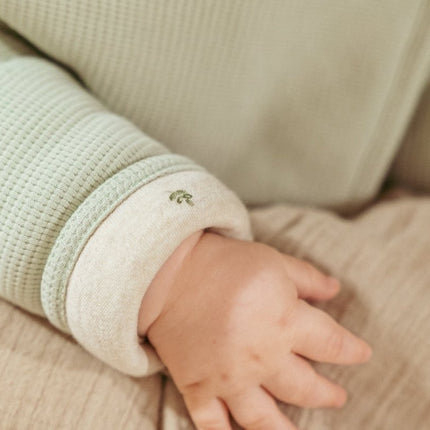 Little Dutch Baby Vestje Wafel Soft Green - Little Dutch - Babywinkel - 8720986873956