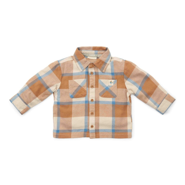Little Dutch Babyblouse Winter Ice Blue Check Boys - Little Dutch - Babywinkel - 8720986876643