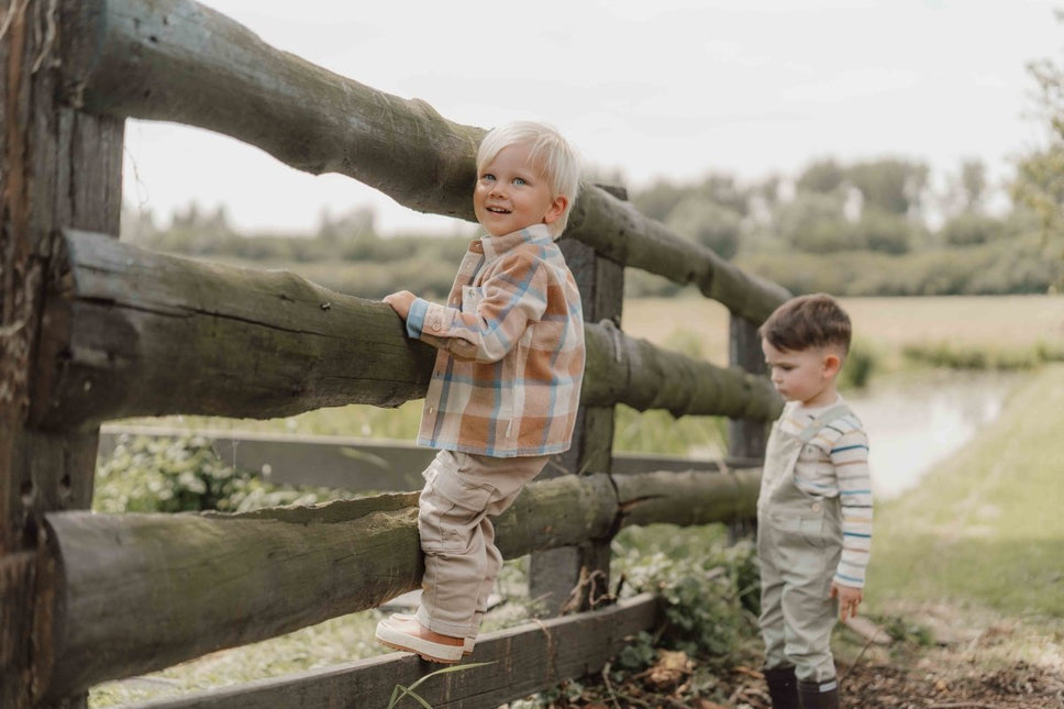 Little Dutch Babyblouse Winter Ice Blue Check Boys - Little Dutch - Babywinkel - 8720986876643