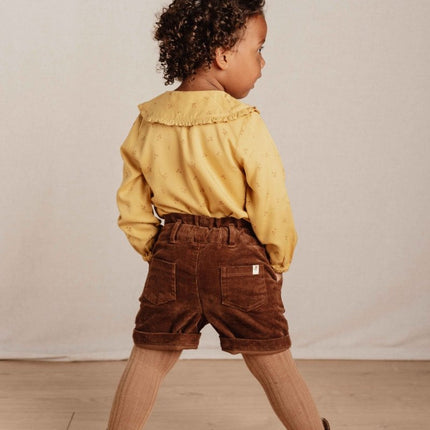 Little Dutch Babyblouse Winter Warm Yellow Blooming Flower Girls - Little Dutch - Babywinkel - 8720986874854