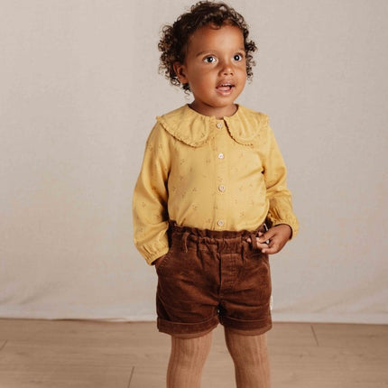 Little Dutch Babyblouse Winter Warm Yellow Blooming Flower Girls - Little Dutch - Babywinkel - 8720986874854