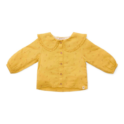 Little Dutch Babyblouse Winter Warm Yellow Blooming Flower Girls - Little Dutch - Babywinkel - 8720986874854