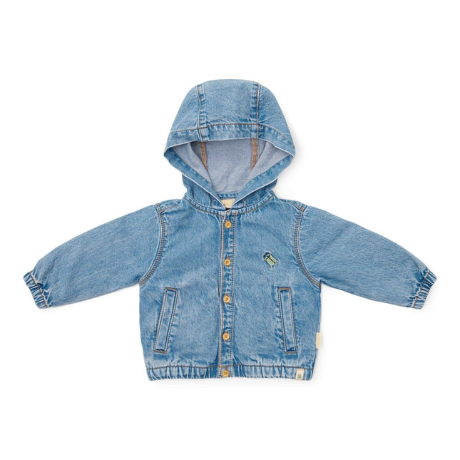 Little Dutch Babyjasje Met Capuchon Denim - Babywinkel - 8721122576496