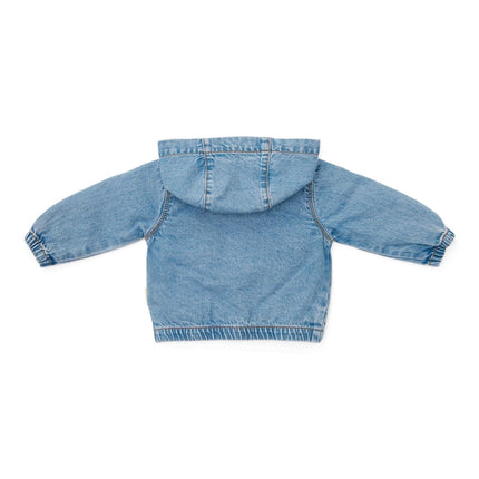 Little Dutch Babyjasje Met Capuchon Denim - Babywinkel - 8721122576496