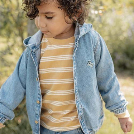 Little Dutch Babyjasje Met Capuchon Denim - Babywinkel - 8721122576496