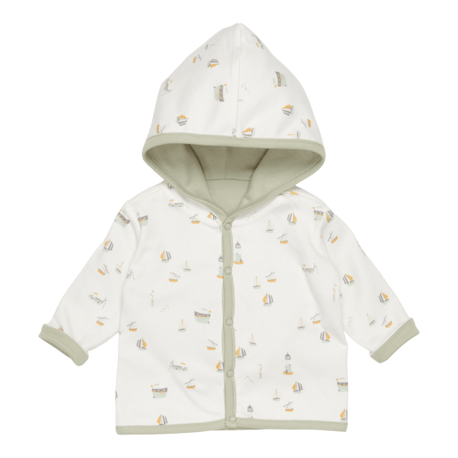 Little Dutch Babyjasje Omkeerbaar Sailors Bay White/Olive - Babywinkel - 8720168539977