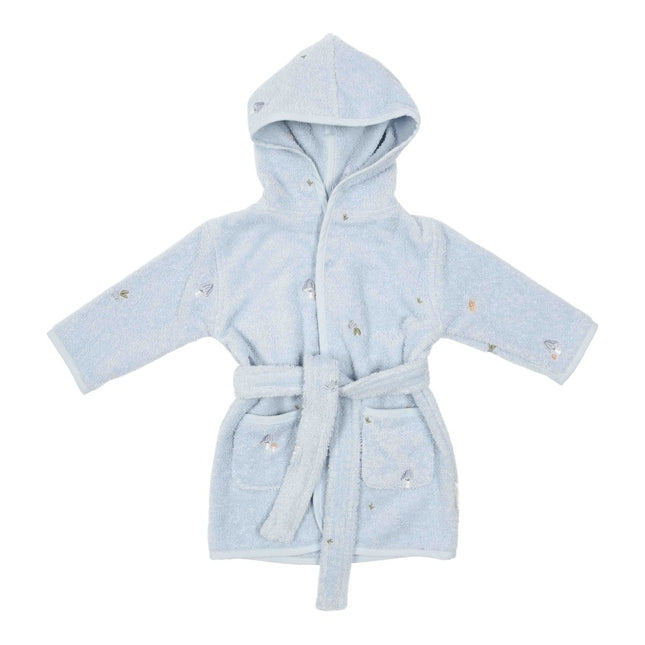 Little Dutch Badjas Baby Geborduurd Blue - Little Dutch - Babywinkel - 8720986879651