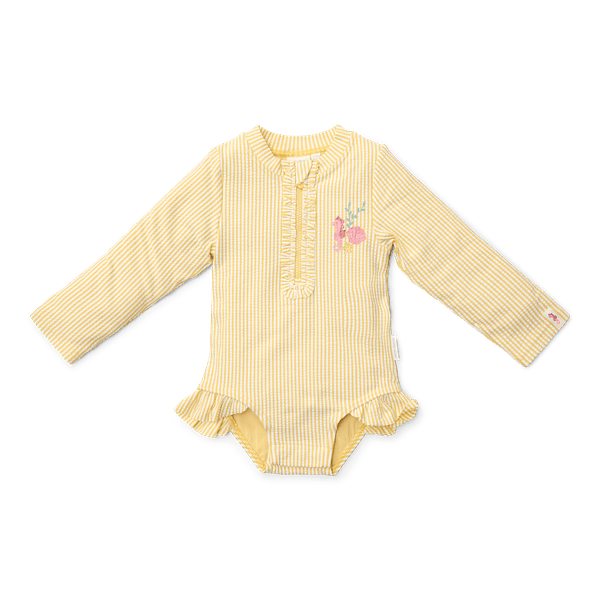 Little Dutch Badpak Kind Ocean Treasures Yellow Lange Mouwen - Babywinkel - 8721122574751