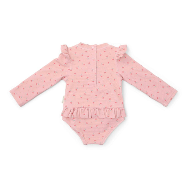Little Dutch Badpak Kind Sunny Flowers Blush Lange Mouwen - Babywinkel - 8721122574638