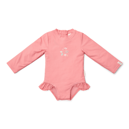 Little Dutch Badpak Kind Sunny Flowers Rouge Lange Mouwen - Babywinkel - 8721122574676